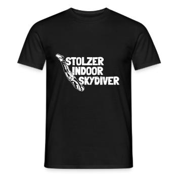 Indoor Skydiving - Men's T-Shirt - black - Front - AI Model Male 178 light (178cm)