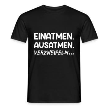 Meditation lustig Spruch Geschenkidee - Männer T-Shirt - Schwarz - Vorne - AI Model Male 178 light (178cm)