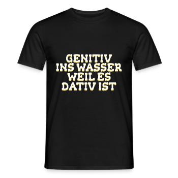 Deutsch Lehrer Humor Schule Geschenk - Männer T-Shirt - Schwarz - Vorne - AI Model Male 178 light (178cm)