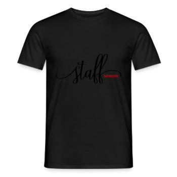 Membre du personnel - T-shirt homme - noir - Devant - AI Model Male 178 light (178cm)
