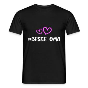 Beste Oma Herz Liebe - Männer T-Shirt - Schwarz - Vorne - AI Model Male 178 light (178cm)