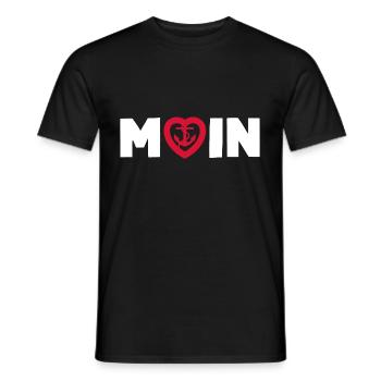 MOIN Herz Anker Norden Liebe - Männer T-Shirt - Schwarz - Vorne - AI Model Male 178 light (178cm)