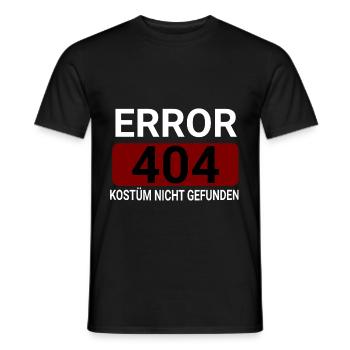 Error 404 Costume Not Found - Men's T-Shirt - black - Front - AI Model Male 178 light (178cm)