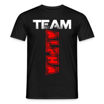 Team Alpha Geschenk T Shirt - Männer T-Shirt - Schwarz - Vorne - AI Model Male 178 light (178cm)