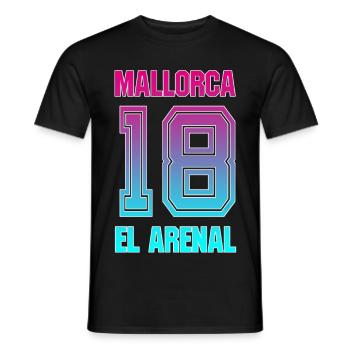 Mallorca Shirts 2018 - EL ARENAL - Men's T-Shirt - black - Front - AI Model Male 178 light (178cm)