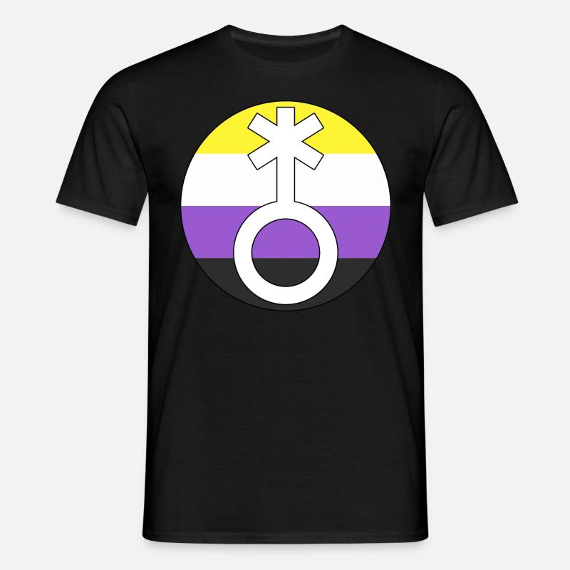 Symbol Nonbinary Non-Binary Nonbinary Gender - Men's T-Shirt - black