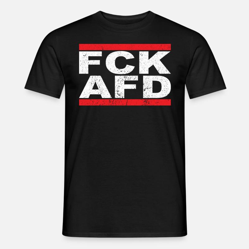 FCK AFD - Männer T-Shirt - Schwarz