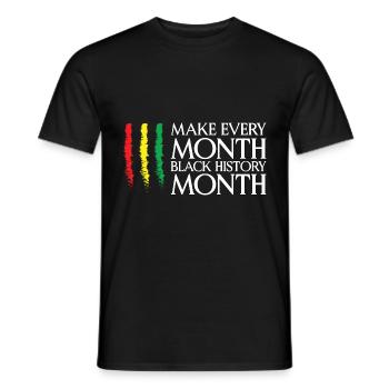 Mois de l’histoire des Noirs Cadeau de la fierté - T-shirt homme - noir - Devant - AI Model Male 178 light (178cm)
