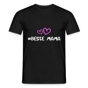 Meilleur amour de cœur de maman - T-shirt homme - noir - Devant - AI Model Male 178 light (178cm)