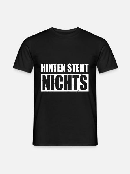Hinten Steht Nichts Hinten Steht Auch Wat Nichts - Männer T-Shirt - Schwarz