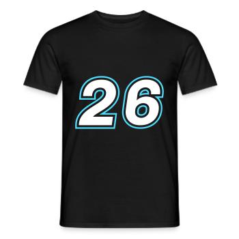 26 nombre symbole - T-shirt homme - noir - Devant - AI Model Male 178 light (178cm)