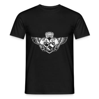 Gants de boxe Symbole Boîtes d’armoiries - T-shirt homme - noir - Devant - AI Model Male 178 light (178cm)
