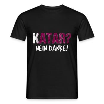 Katar Boykott Spruch Geschenk - Männer T-Shirt - Schwarz - Vorne - AI Model Male 178 light (178cm)
