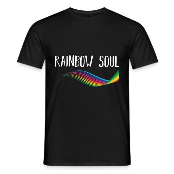 Rainbow soul LGBTQ Gift - T-shirt homme - noir - Devant - AI Model Male 178 light (178cm)