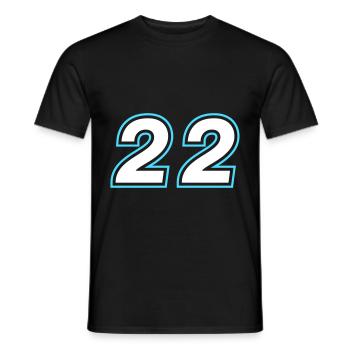 22 symbole de nombre - T-shirt homme - noir - Devant - AI Model Male 178 light (178cm)