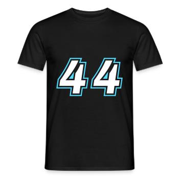 44 Zahl symbol - Männer T-Shirt - Schwarz - Vorne - AI Model Male 178 light (178cm)