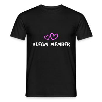 Team Member Heart Love - Men's T-Shirt - black - Front - AI Model Male 178 light (178cm)