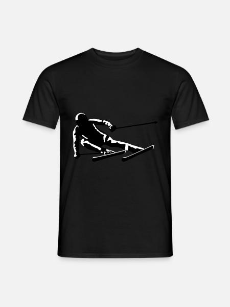 Ski, ski - T-shirt homme - noir