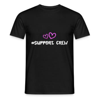 Support Crew Herz Liebe - Männer T-Shirt - Schwarz - Vorne - AI Model Male 178 light (178cm)