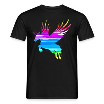 Horse motif - Men's T-Shirt - black - Front - AI Model Male 178 light (178cm)