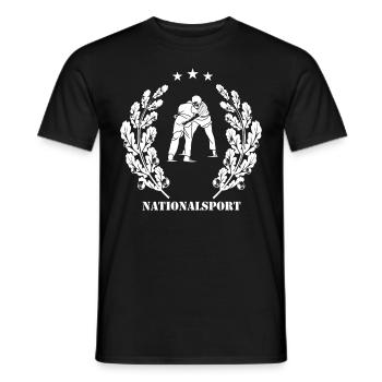 schwingen nationalsport - Männer T-Shirt - Schwarz - Vorne - AI Model Male 178 light (178cm)