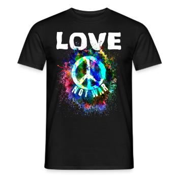 Paix - T-shirt homme - noir - Devant - AI Model Male 178 light (178cm)