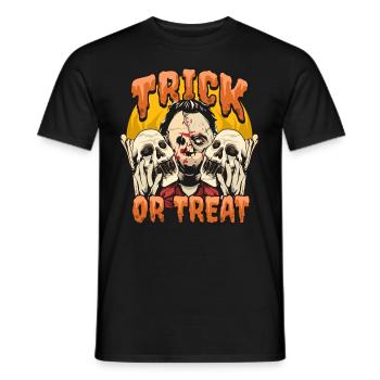 Halloween Pumpkin Horror - Men's T-Shirt - black - Front - AI Model Male 178 light (178cm)