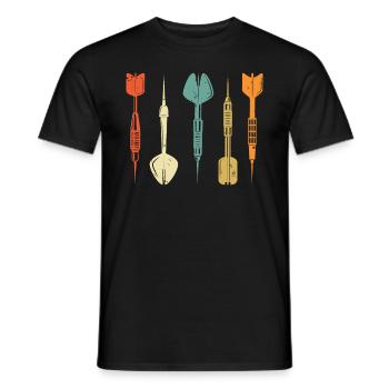 Dart Darter Darts Player Darts Gift Slogan Idea - T-shirt homme - noir - Devant - AI Model Male 178 light (178cm)