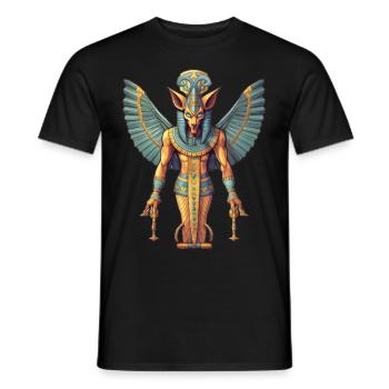 Ägyptische Gottheit - Männer T-Shirt - Schwarz - Vorne - AI Model Male 178 light (178cm)