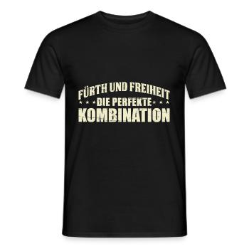 Fürth Und Freiheit Die Perfekte Kombination Heimat - Männer T-Shirt - Schwarz - Vorne - AI Model Male 178 light (178cm)