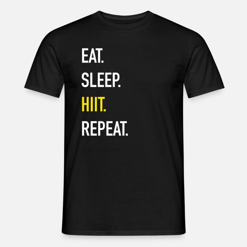 HIIT high-intensive interval training workout - Men’s T-shirt - black