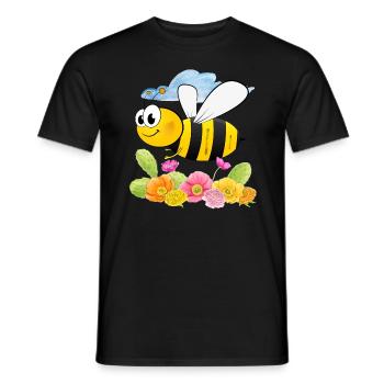 Abeilles abeilles apiculture abeille miel jardin nature - T-shirt homme - noir - Devant - AI Model Male 178 light (178cm)