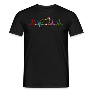 Carnival Confetti Heartbeat - Men's T-Shirt - black - Front - AI Model Male 178 light (178cm)