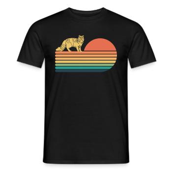 American Curl Cat Retro Vintage - T-shirt homme - noir - Devant - AI Model Male 178 light (178cm)