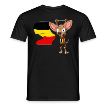 Chihuahua belge - T-shirt homme - noir - Devant - AI Model Male 178 light (178cm)
