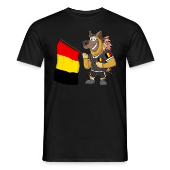 Belgischer Rasta Hund - Männer T-Shirt - Schwarz - Vorne - AI Model Male 178 light (178cm)