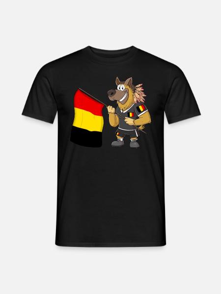 Belgian Rasta dog - Men's T-Shirt - black