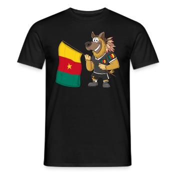 Kamerun Rasta Hund - Männer T-Shirt - Schwarz - Vorne - AI Model Male 178 light (178cm)