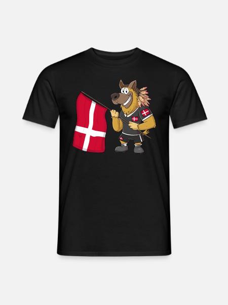 Denmark Rasta Dog - Men's T-Shirt - black