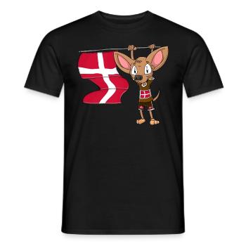 Denmark Chihuahua - Men's T-Shirt - black - Front - AI Model Male 178 light (178cm)