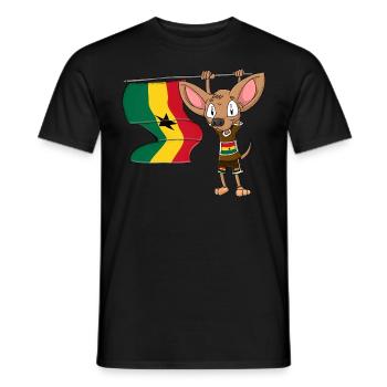 Ghana Chihuahua - T-shirt homme - noir - Devant - AI Model Male 178 light (178cm)