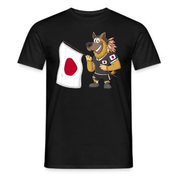 Japan Rasta Hund - Männer T-Shirt - Schwarz - Vorne - AI Model Male 178 light (178cm)