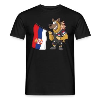 Serbien Rasta Hund - Männer T-Shirt - Schwarz - Vorne - AI Model Male 178 light (178cm)