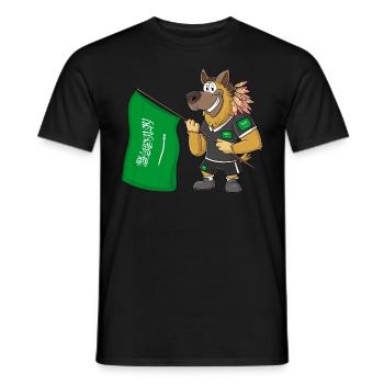 Saudi Arabien Rasta Hund - Männer T-Shirt - Schwarz - Vorne - AI Model Male 178 light (178cm)