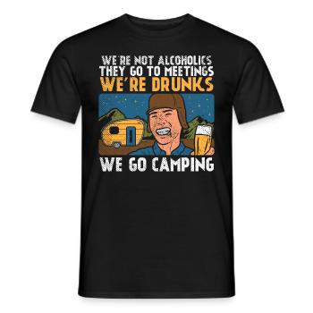 Wir sind keine Alkoholiker Sie gehen zu Treffen Wi - Männer T-Shirt - Schwarz - Vorne - AI Model Male 178 light (178cm)