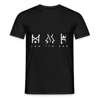 D2R Mot runique Enigma - T-shirt homme - noir - Devant - AI Model Male 178 light (178cm)