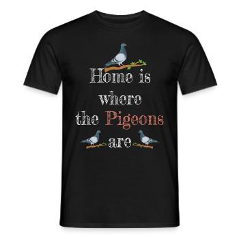 Pigeon colombophile tshirt pigeons race pigeons voyageurs - T-shirt homme - noir - Devant - AI Model Male 178 light (178cm)
