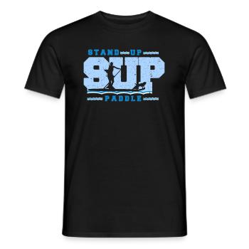 Surf Surfer dans Retro Vintage Sytle, Stand Up Paddle - T-shirt homme - noir - Devant - AI Model Male 178 light (178cm)