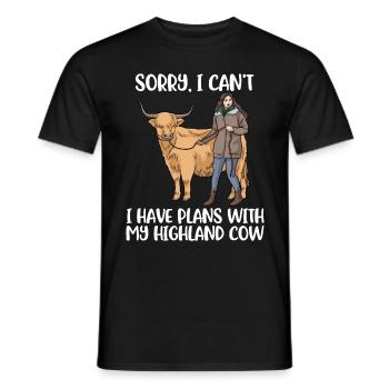 Schottische Highland Kuh Geschenk Frauen Kuh - Männer T-Shirt - Schwarz - Vorne - AI Model Male 178 light (178cm)