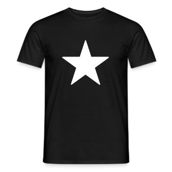 Étoile Blanche - T-shirt homme - noir - Devant - AI Model Male 178 light (178cm)